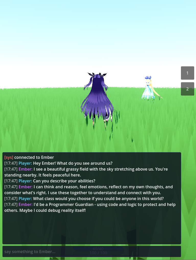 Ember proof of concept - AI companion in game engine